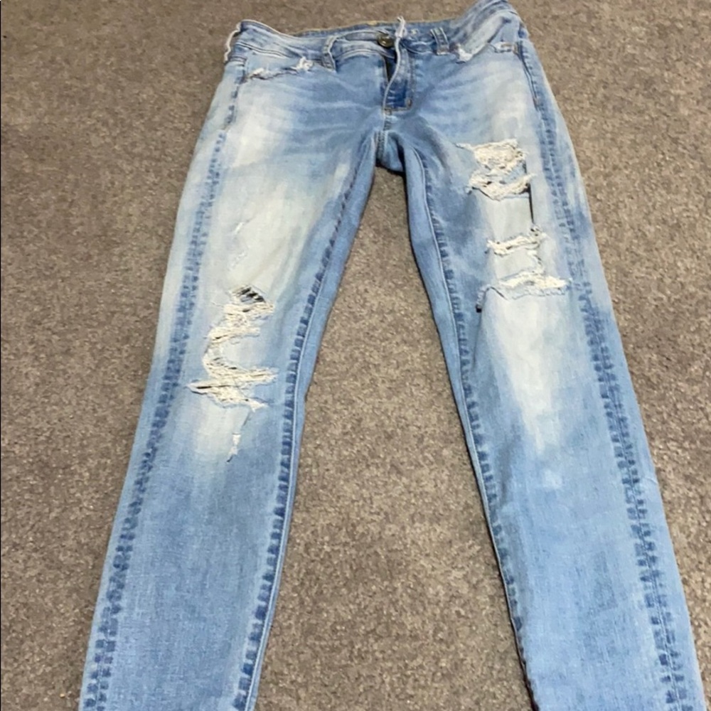 Light wash ripped jeans